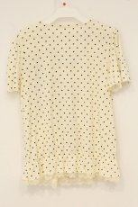 画像3: axes femme / コサージュ付きドットトップス M アイボリー O-26-06-14-1052-AX-TO-IG-OS (3)