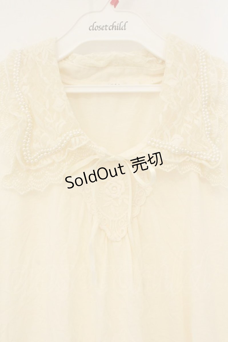 画像2: axes femme / レース衿タンクトップ M アイボリー O-26-06-14-1053-AX-TO-IG-OS (2)
