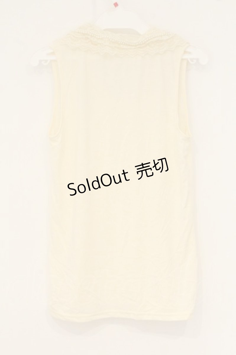 画像3: axes femme / レース衿タンクトップ M アイボリー O-26-06-14-1053-AX-TO-IG-OS (3)