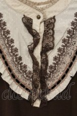 画像2: axes femme / 刺繍入りブロッキングプルオーバー M ブラウン O-26-06-14-1055-AX-TO-IG-OS (2)