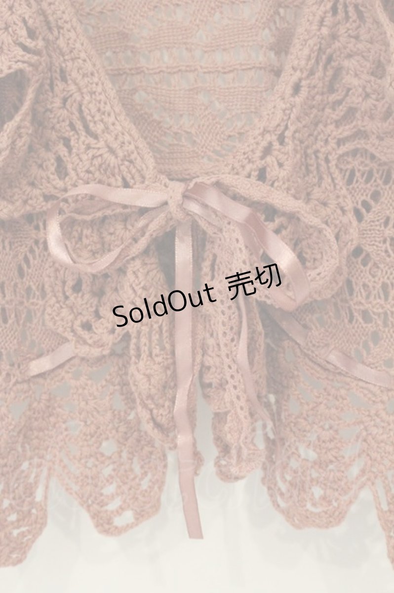画像2: axes femme / ニットボレロ  ピンク O-26-06-14-1060-AX-TO-IG-OS (2)