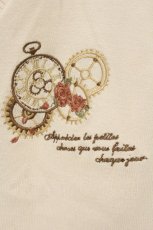 画像2: axes femme / 時計×歯車刺繍ニットカーディガン F アイボリー O-26-06-14-1007-AX-TO-IG-OS (2)