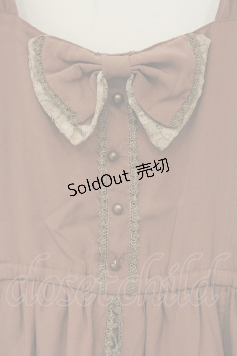 画像2: axes femme / スリットリボンワンピース M オレンジ系 O-26-06-14-1068-AX-OP-IG-OS (2)