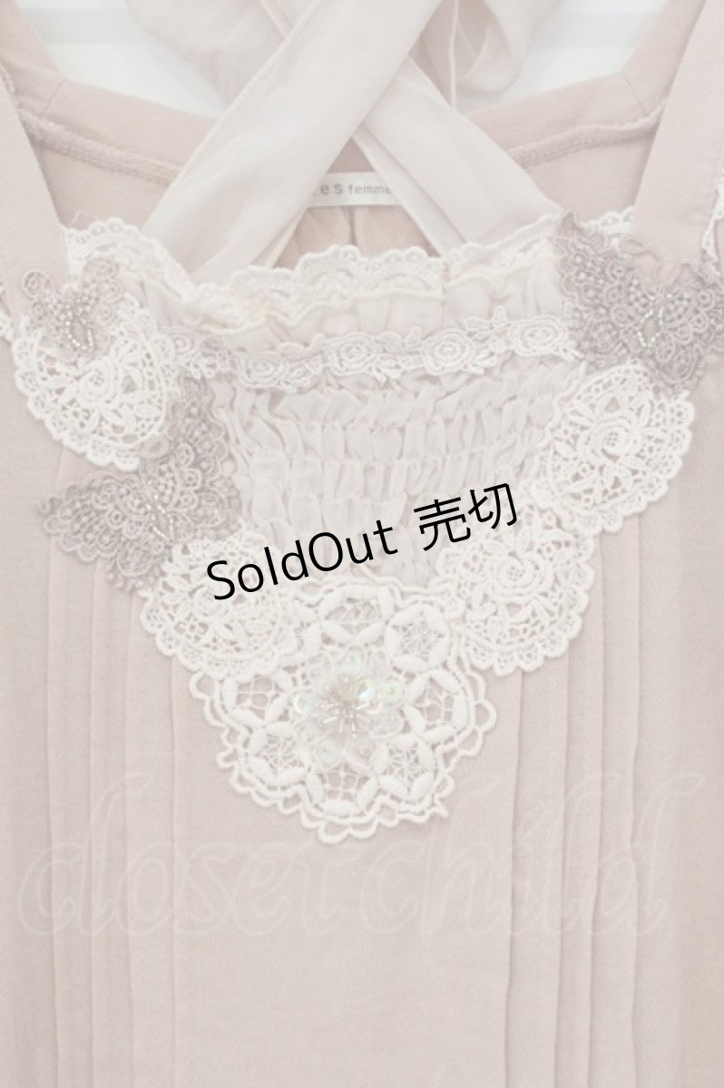 画像2: axes femme / フラワーレースTシャツ M ピンク O-26-06-14-1075-AX-TO-IG-OS (2)