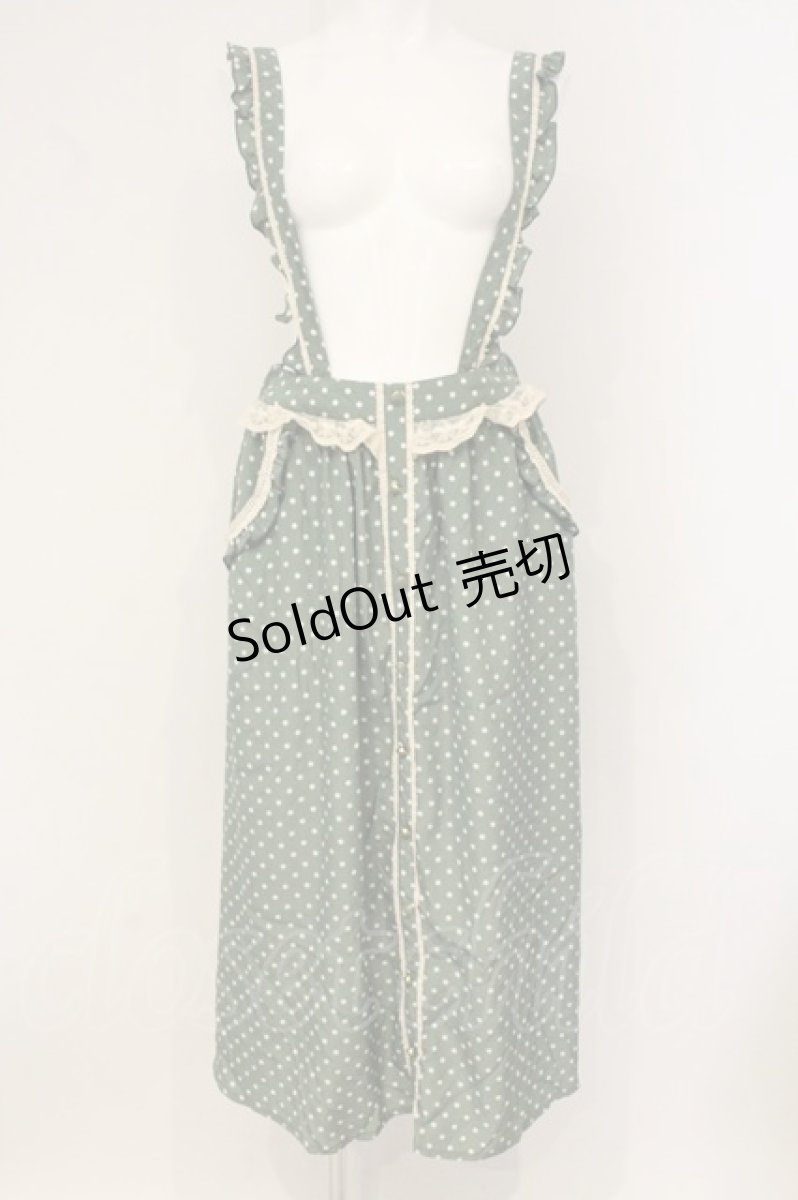 画像1: axes femme / ドット吊りスカート  ミント O-26-06-14-1078-AX-SK-IG-OS (1)