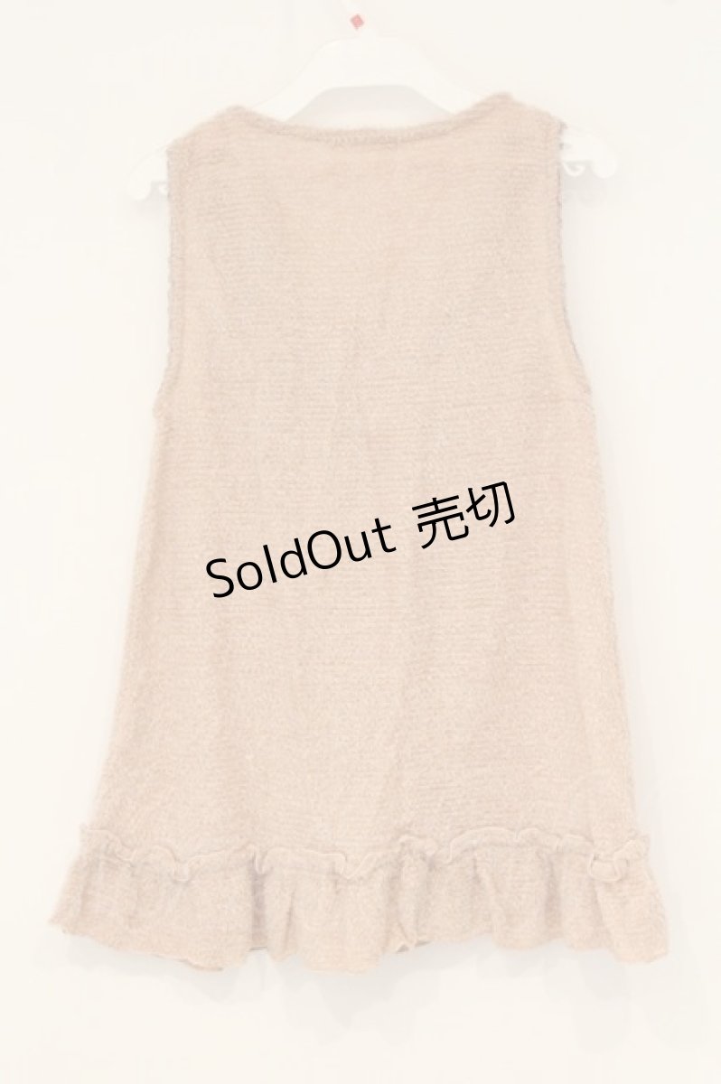画像3: axes femme / フラワーモチーフニットタンクトップ  ピンク O-26-06-14-1083-AX-TO-IG-OS (3)