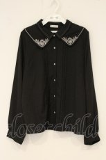 画像1: axes femme / レイヤードカラー刺繍ブラウス L クロ O-26-06-14-1016-AX-BL-IG-OS (1)
