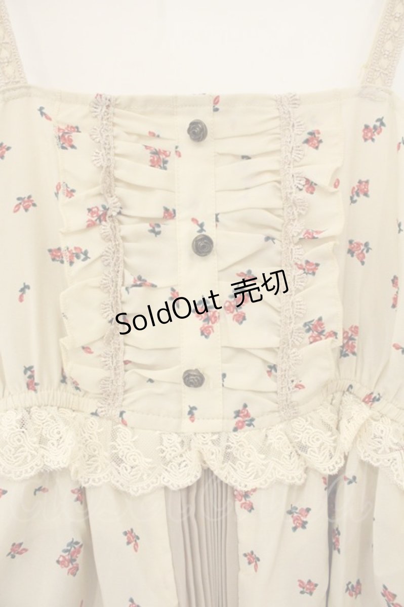 画像2: axes femme / 花柄キャミチュニック M 生成り O-26-06-14-1028-AX-OP-IG-OS (2)