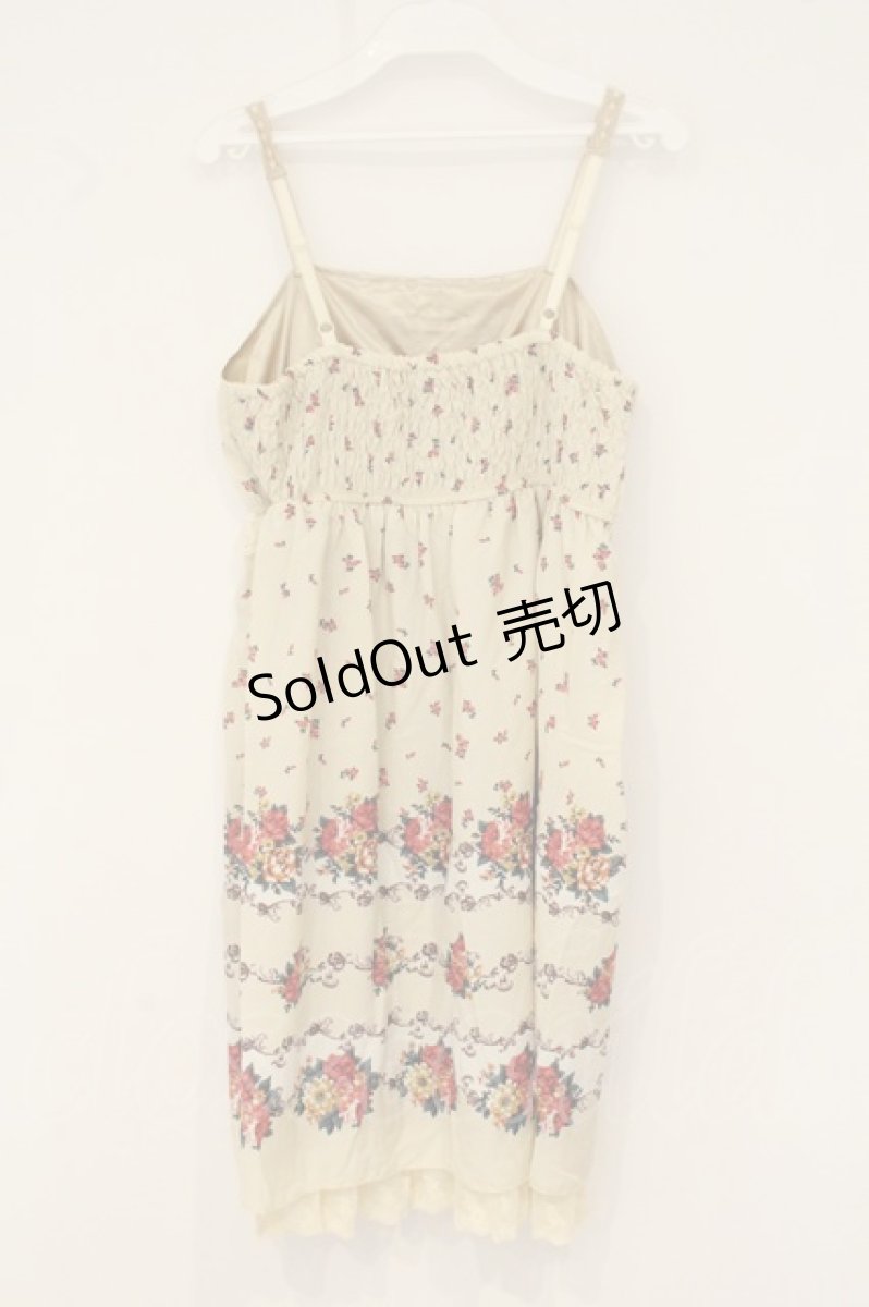 画像3: axes femme / 花柄キャミチュニック M 生成り O-26-06-14-1028-AX-OP-IG-OS (3)