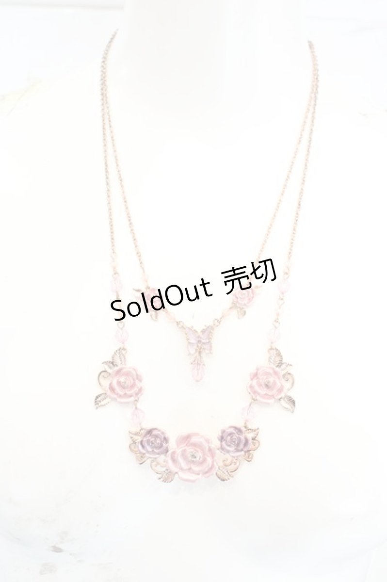画像2: axes femme / シュガーローズネックレス  ゴールド×ピンク O-26-06-14-001-AX-AC-IG-OS (2)