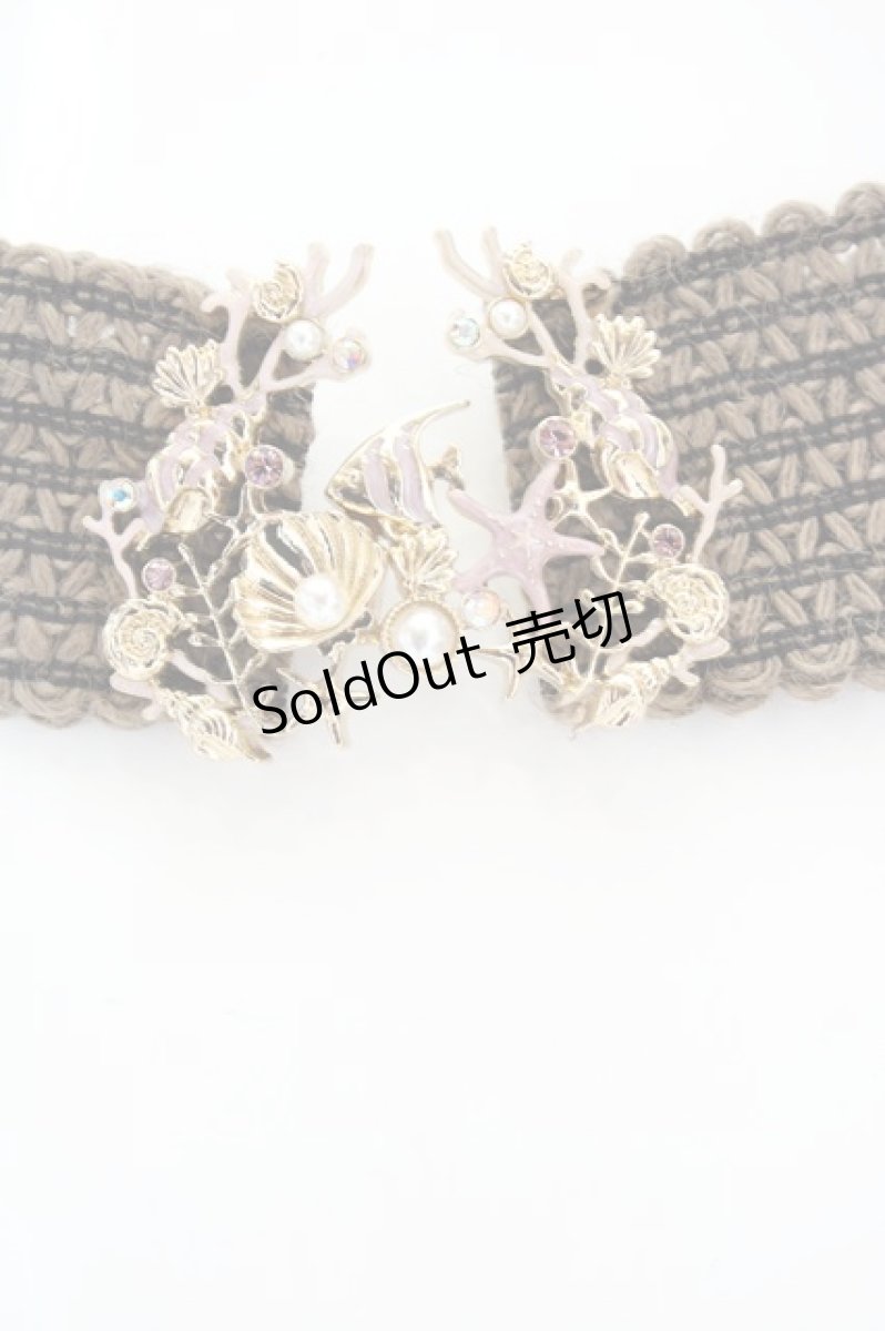 画像1: axes femme / シャイニーマリン麻ゴムベルト  ゴールド×ピンク O-26-06-14-018-AX-ZA-IG-OS (1)