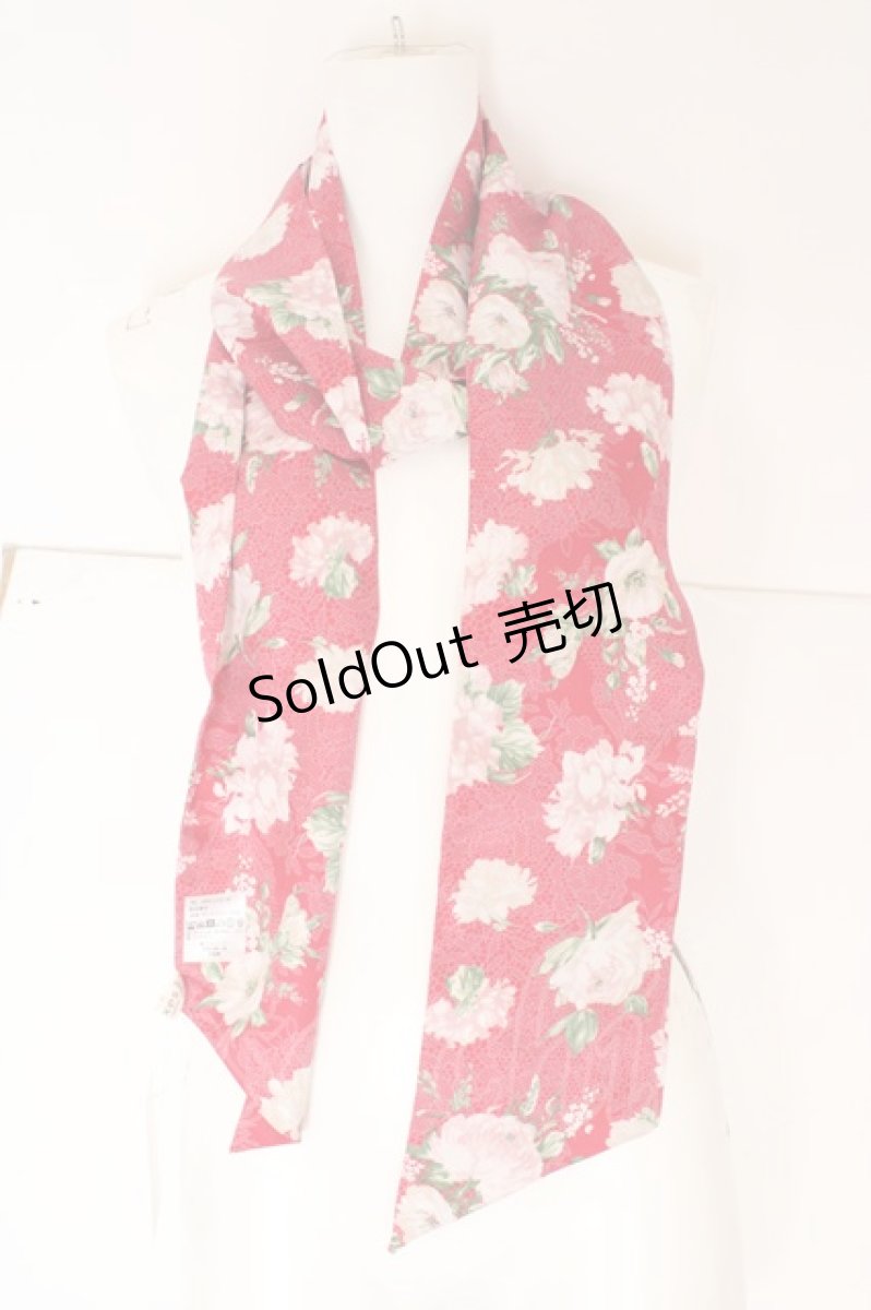 画像1: axes femme / レース×花柄スカーフ  アカ O-26-06-14-023-AX-ZA-IG-ZT433 (1)