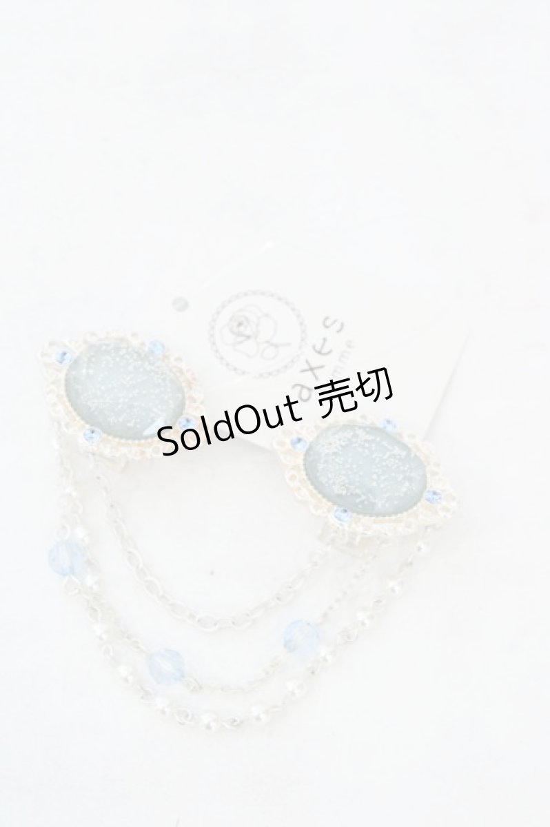 画像1: axes femme POETIQUE / ジュエリーストールクリップ  シロ×サックス O-26-06-14-039-AX-AC-IG-OS (1)