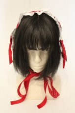画像2: Chalmiere / メイジーヘッドドレス  アカ×シロ O-26-06-16-003-AX-AC-IG-OS (2)