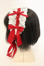 画像3: Chalmiere / メイジーヘッドドレス  アカ×シロ O-26-06-16-003-AX-AC-IG-OS (3)
