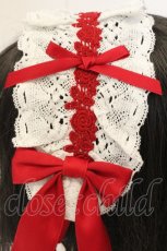 画像4: Chalmiere / メイジーヘッドドレス  アカ×シロ O-26-06-16-003-AX-AC-IG-OS (4)