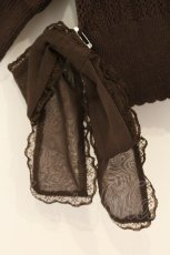 画像3: mille fille closet by LODISPOTTO / レトロボリューム袖ショートカーディガン  ブラウン O-26-06-16-044-LO-TO-IG-OS (3)