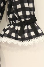 画像3: axes femme kawaii / フリル襟シャーリングブラウス M クロ×シロ O-26-06-16-050-AX-BL-IG-OS (3)