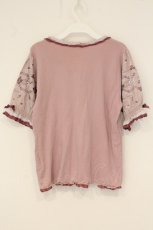 画像4: PINK HOUSE / チャルダッシュレース使いカットソー  ピンク O-26-06-16-066-LO-TO-IG-OS (4)