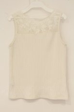 画像3: axes femme / 繊細レースタンクトップ  オフシロ O-26-06-16-069-AX-TO-IG-OS (3)