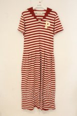 画像1: PINK HOUSE / ボーダーセーラーカットワンピース  アカ O-26-06-16-075-LO-OP-OW-OS (1)