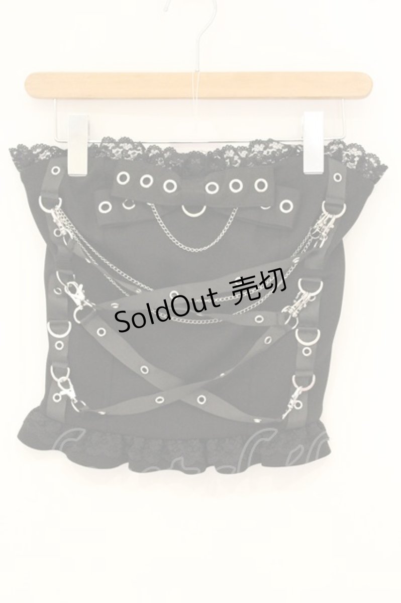 画像1: AVENCHUMU / Cross chain&ribbon corset　コルセット F クロ O-26-06-16-008-LO-TO-OW-OS (1)