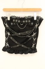 画像1: AVENCHUMU / Cross chain&ribbon corset　コルセット F クロ O-26-06-16-008-LO-TO-OW-OS (1)