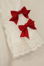 画像3: Chalmiere / トーションレースブラウス M シロ×アカ O-26-06-16-087-AX-BL-IG-OS (3)