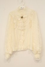 画像1: axes femme kawaii / クラシカルレーシーブラウス M 生成り O-26-06-16-088-AX-BL-IG-OS (1)