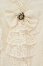 画像2: axes femme kawaii / クラシカルレーシーブラウス M 生成り O-26-06-16-088-AX-BL-IG-OS (2)