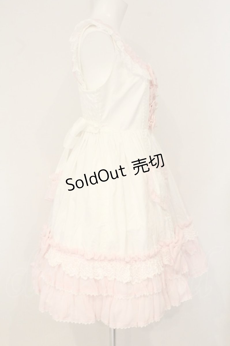 画像5: Angelic Pretty / Powder Heartジャンパースカート  シロ×ピンク O-26-06-16-097-AP-OP-OW-OS (5)