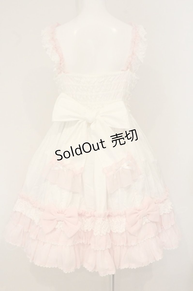 画像6: Angelic Pretty / Powder Heartジャンパースカート  シロ×ピンク O-26-06-16-097-AP-OP-OW-OS (6)
