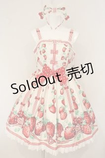 Angelic Pretty / 摘みたていちごジャンパースカートSet オフシロ O-26