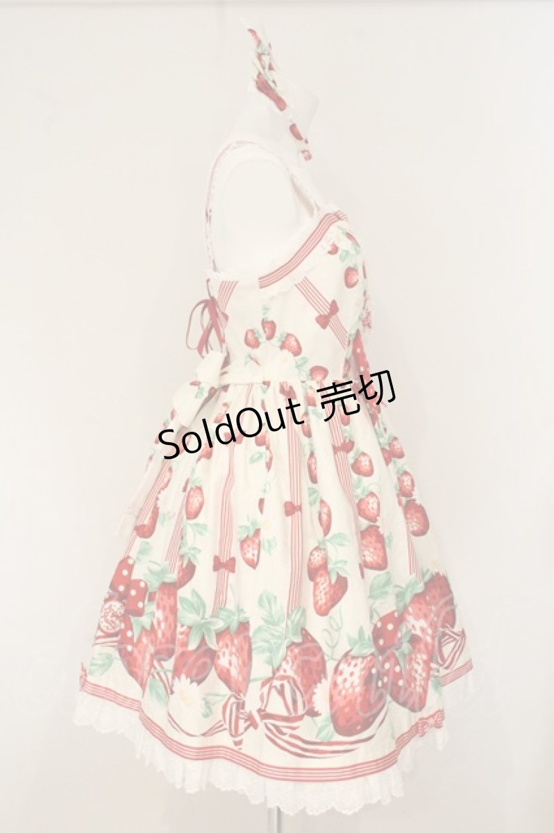 画像5: Angelic Pretty / 摘みたていちごジャンパースカートSet  オフシロ O-26-06-16-101-AP-OP-IG-OS (5)
