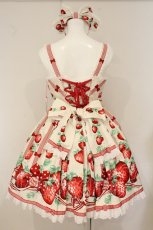 画像6: Angelic Pretty / 摘みたていちごジャンパースカートSet  オフシロ O-26-06-16-101-AP-OP-IG-OS (6)