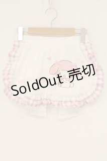 Chalmiere / マイメロディ／エプロン シロ×ピンク O-26-06-16-104-AX