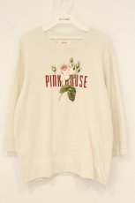 画像1: PINK HOUSE / バラプリントカットソー  オフシロ O-26-06-16-116-LO-TO-IG-OS (1)