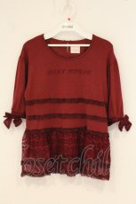 画像1: PINK HOUSE / CHELSEA レースティアードカットソー 3(M) ワイン系 O-26-06-16-123-LO-TO-IG-OS (1)