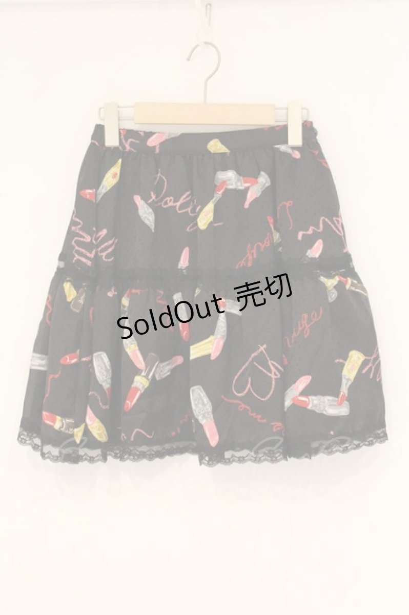 画像1: MILK / ラブ・ルージュスカート  ブラックベース O-26-06-16-022-ML-SK-OW-OS (1)