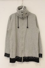 画像1: PEACE NOW / ウイングフロッキーハイネックZIPカーディガン  グレー O-26-06-18-037-PU-TO-OW-OS (1)