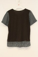 画像3: axes femme / ベスト重ね着風プルオーバー M ブラウン×ミントブルー O-26-06-18-041-AX-TO-OW-OS (3)