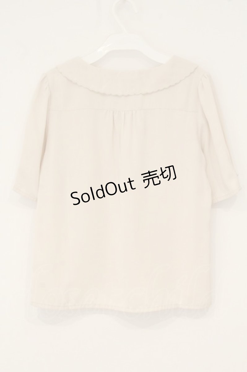 画像4: an another angelus / ローズ刺繍開衿ブラウス F ベージュ O-26-06-18-051-CA-BL-OW-OS (4)