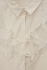 画像2: an another angelus / シアーラッフルフリルシャツ F シロ O-26-06-18-054-CA-BL-OW-OS (2)