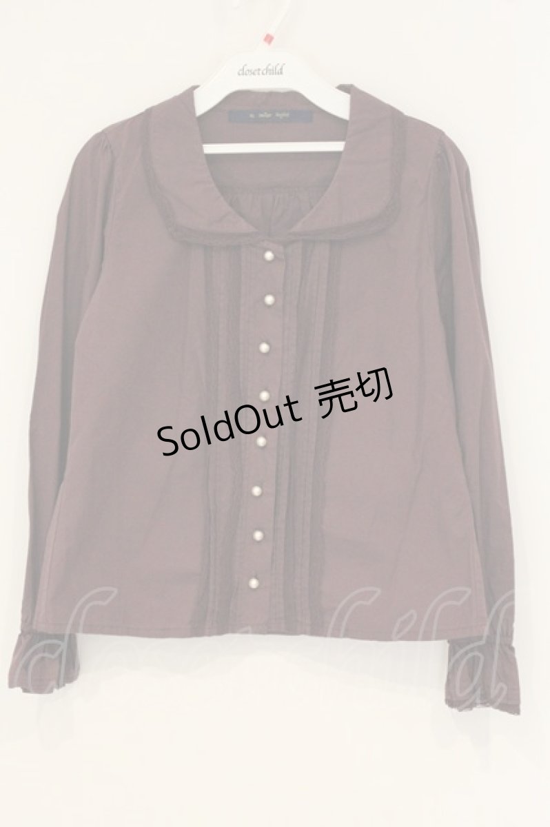 画像1: an another angelus / ピンタックパールボタンブラウス F パープル系 O-26-06-18-057-CA-BL-OW-OS (1)