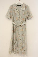 画像1: an another angelus / アートタッチ花柄変形開衿ワンピース F ミント O-26-06-18-060-CA-OP-OW-OS (1)