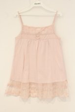 画像1: PINK HOUSE / フラワーレース使いカットソーキャミソール  ピンク O-26-06-18-082-LO-TO-IG-OS (1)