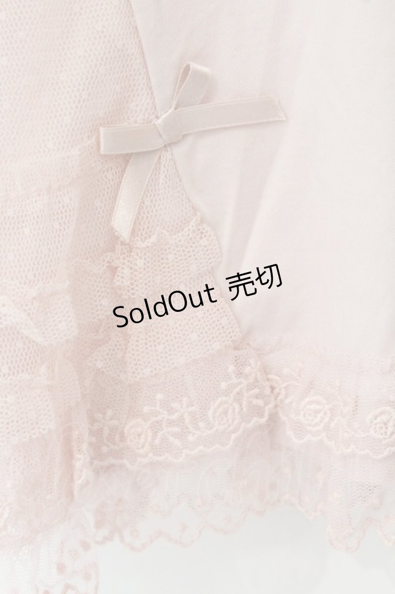 画像3: PINK HOUSE / ドットチュール切替Tシャツ  ピンク O-26-06-18-083-LO-TO-IG-OS (3)