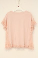 画像4: PINK HOUSE / ドットチュール切替Tシャツ  ピンク O-26-06-18-083-LO-TO-IG-OS (4)