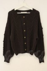 画像1: Maison de FLEUR Petite Robe canone / カヌレをつまむカーディガン F ダークブラウン O-26-06-18-008-LO-TO-IG-OS (1)