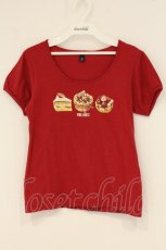 画像1: PINK HOUSE / スウィーツプリントTシャツ  アカ O-26-06-18-087-LO-TS-IG-OS (1)